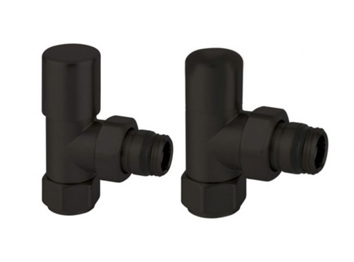 [11112NO] DETENTORE SQ. 1/2" TERMOARREDO NERO OPACO + CALOTTE