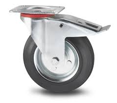 [1283406] RUOTA INDUSTRIALE GIREVOLE C/FRENO 125MM - PORTATA 100KG